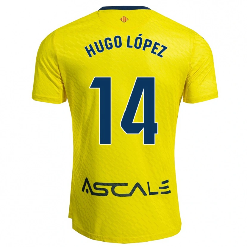 Danxen Kinder Hugo López #14 Gelb Marine Heimtrikot Trikot 2025/26 T-Shirt Österreich