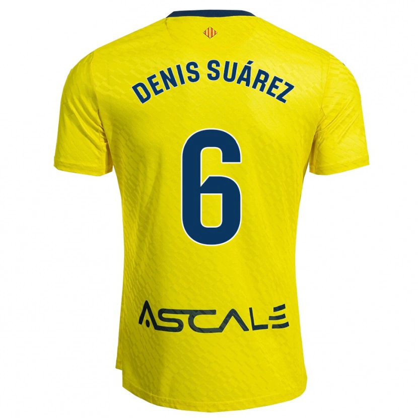 Danxen Kinder Denis Suárez #6 Gelb Marine Heimtrikot Trikot 2025/26 T-Shirt Österreich