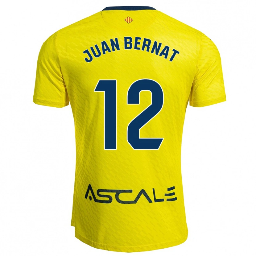 Danxen Kinder Juan Bernat #12 Gelb Marine Heimtrikot Trikot 2025/26 T-Shirt Österreich