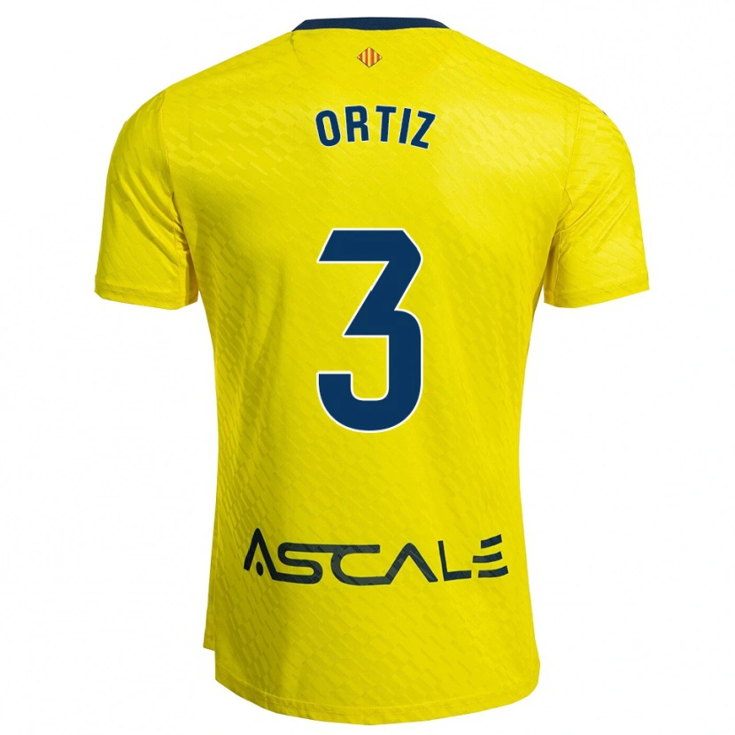 Danxen Kinder Eneko Ortiz #3 Gelb Marine Heimtrikot Trikot 2025/26 T-Shirt Österreich