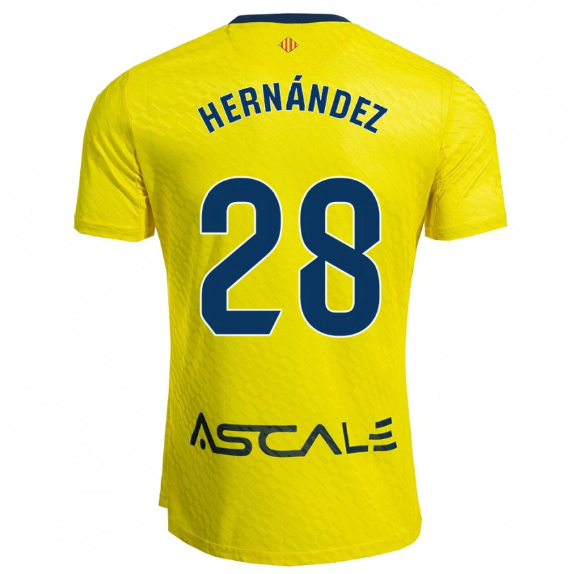 Danxen Kinder Gerard Hernández #28 Gelb Marine Heimtrikot Trikot 2025/26 T-Shirt Österreich