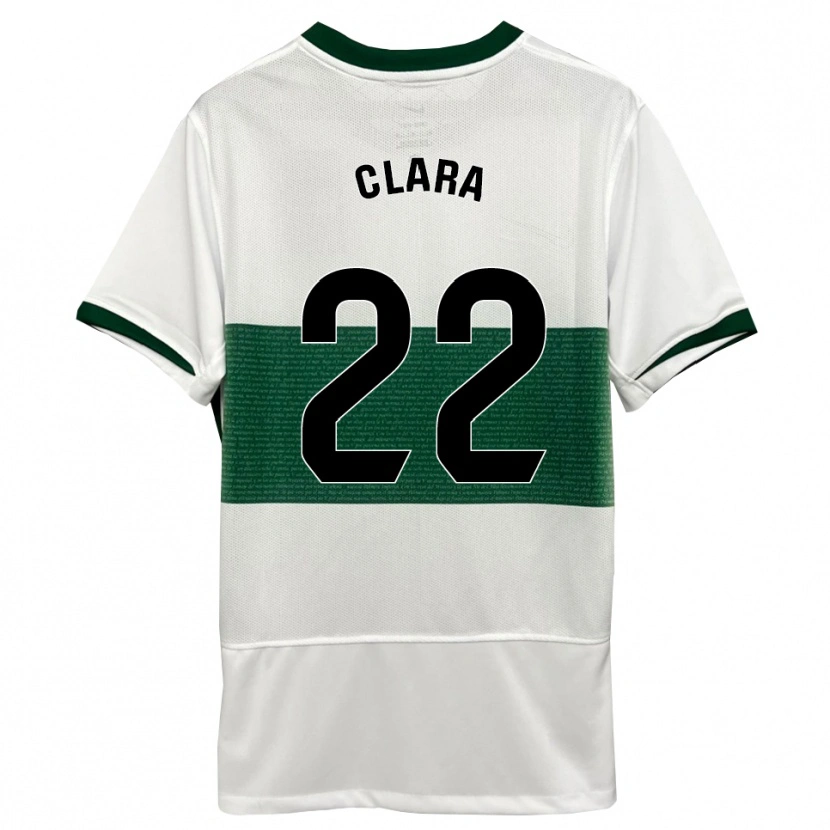 Danxen Kinder Clara Ferrer Gallego #22 Weiß Grün Heimtrikot Trikot 2025/26 T-Shirt Österreich