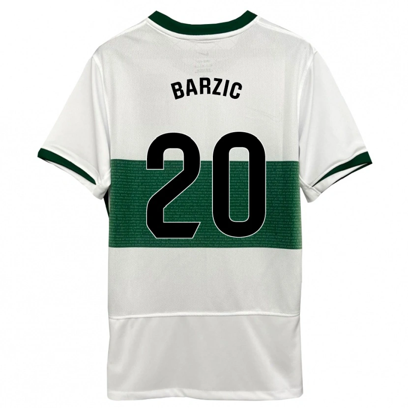 Danxen Kinder Matia Barzic #20 Weiß Grün Heimtrikot Trikot 2025/26 T-Shirt Österreich