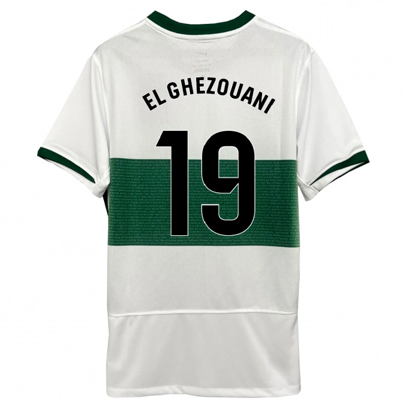 Danxen Kinder Mourad El Ghezouani #19 Weiß Grün Heimtrikot Trikot 2025/26 T-Shirt Österreich