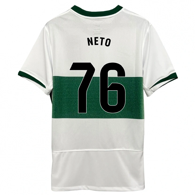 Danxen Kinder Martim Neto #76 Weiß Grün Heimtrikot Trikot 2025/26 T-Shirt Österreich