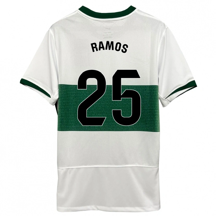 Danxen Kinder Alejandro Ramos #25 Weiß Grün Heimtrikot Trikot 2025/26 T-Shirt Österreich