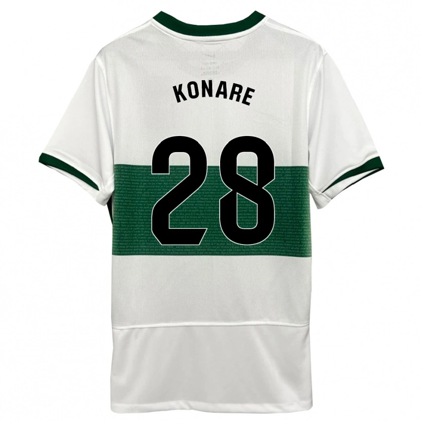 Danxen Kinder Umaru Konare #28 Weiß Grün Heimtrikot Trikot 2025/26 T-Shirt Österreich