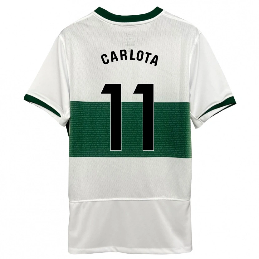 Danxen Kinder Carlota Ursua Sánchez #11 Weiß Grün Heimtrikot Trikot 2025/26 T-Shirt Österreich