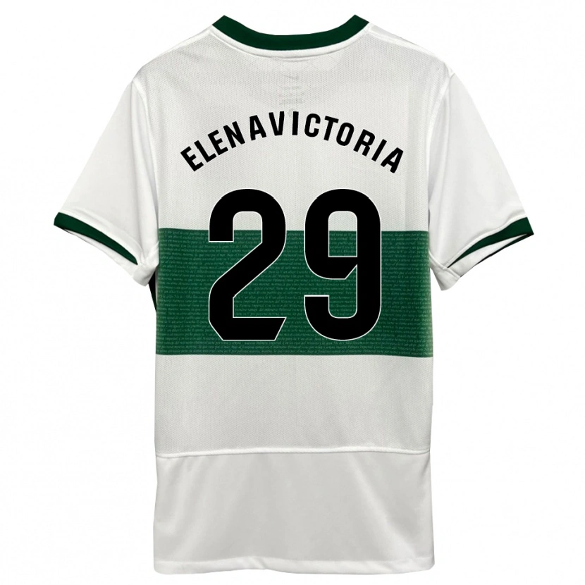 Danxen Kinder Elena Victoria Mas Berna #29 Weiß Grün Heimtrikot Trikot 2025/26 T-Shirt Österreich
