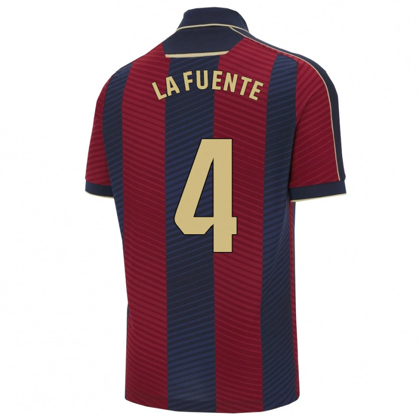 Danxen Kinder Adrián De La Fuente #4 Rot Marine Heimtrikot Trikot 2025/26 T-Shirt Österreich