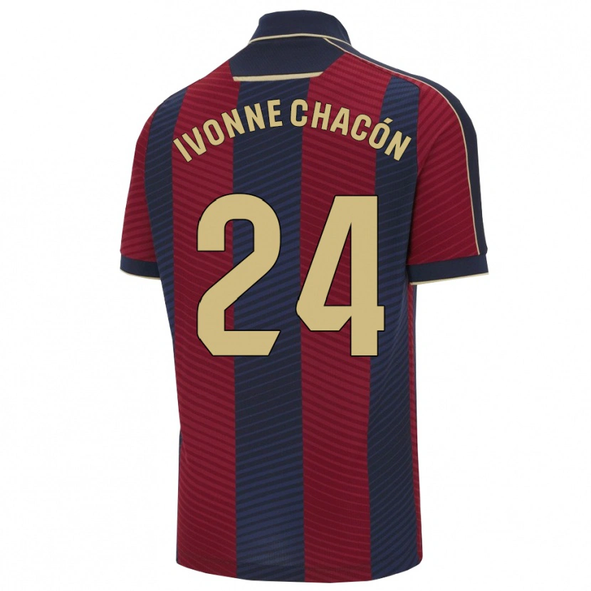 Danxen Kinder Ivonne Chacón #24 Rot Marine Heimtrikot Trikot 2025/26 T-Shirt Österreich