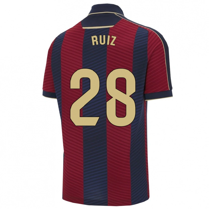 Danxen Kinder Joan Ruiz #28 Rot Marine Heimtrikot Trikot 2025/26 T-Shirt Österreich