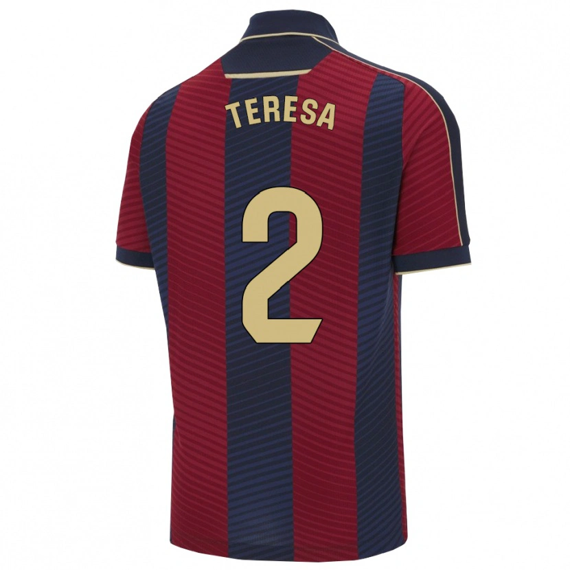 Danxen Kinder Teresa Mérida #2 Rot Marine Heimtrikot Trikot 2025/26 T-Shirt Österreich
