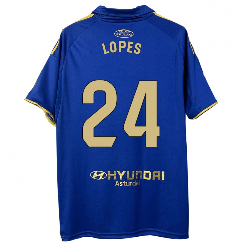Danxen Kinder Marcos Lopes #24 Blau Gold Heimtrikot Trikot 2025/26 T-Shirt Österreich