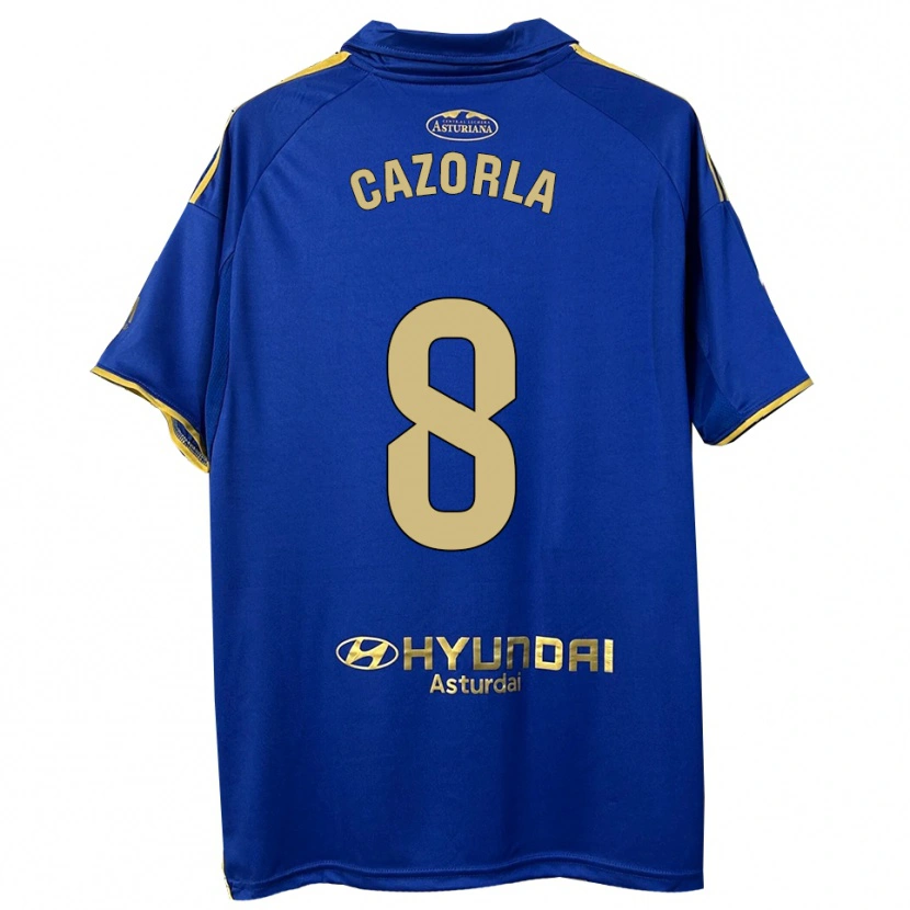 Danxen Kinder Santi Cazorla #8 Blau Gold Heimtrikot Trikot 2025/26 T-Shirt Österreich