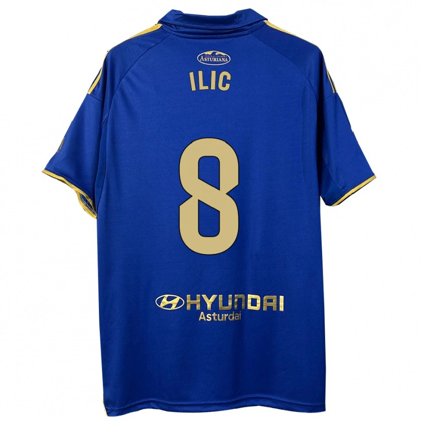 Danxen Kinder Luka Ilic #8 Blau Gold Heimtrikot Trikot 2025/26 T-Shirt Österreich