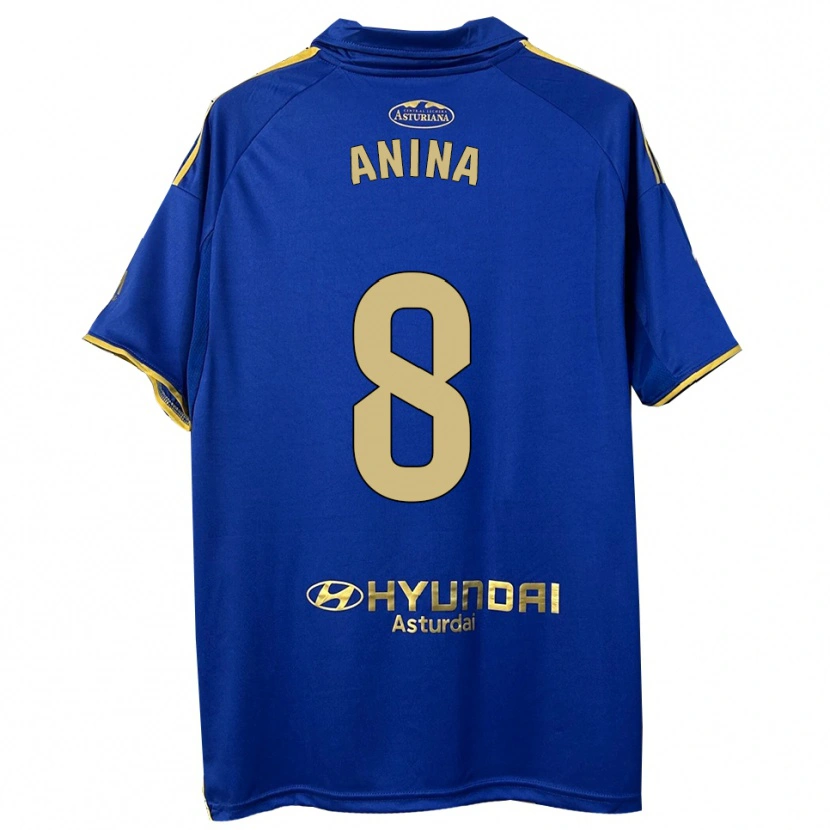 Danxen Kinder Ana Menéndez García #8 Blau Gold Heimtrikot Trikot 2025/26 T-Shirt Österreich