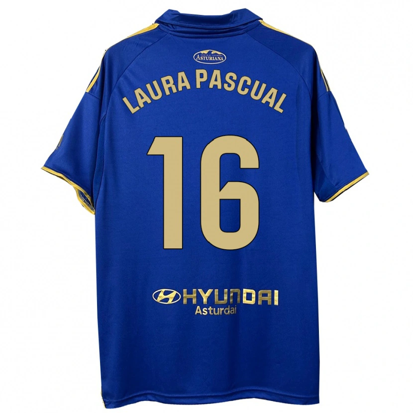 Danxen Kinder Laura Pascual #16 Blau Gold Heimtrikot Trikot 2025/26 T-Shirt Österreich