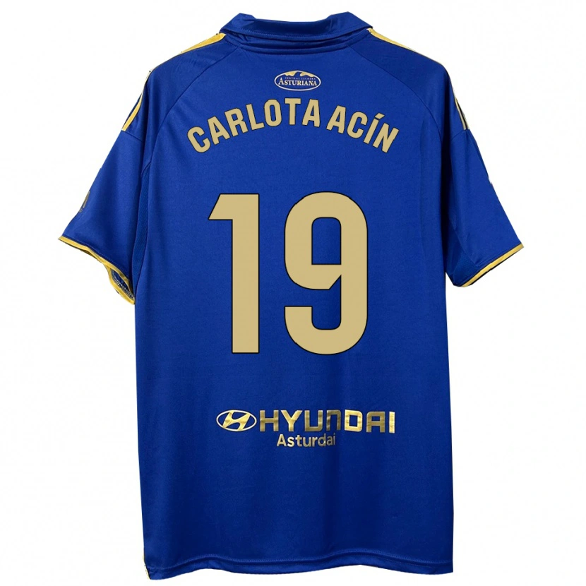 Danxen Kinder Carlota Acin Casajus #19 Blau Gold Heimtrikot Trikot 2025/26 T-Shirt Österreich