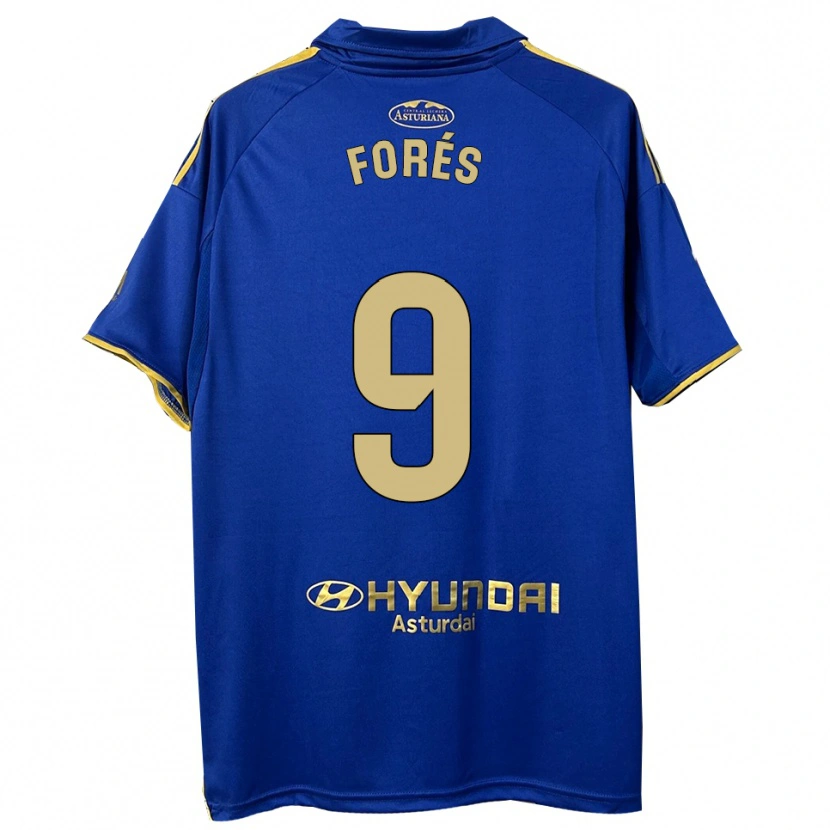 Danxen Kinder Álex Forés #9 Blau Gold Heimtrikot Trikot 2025/26 T-Shirt Österreich