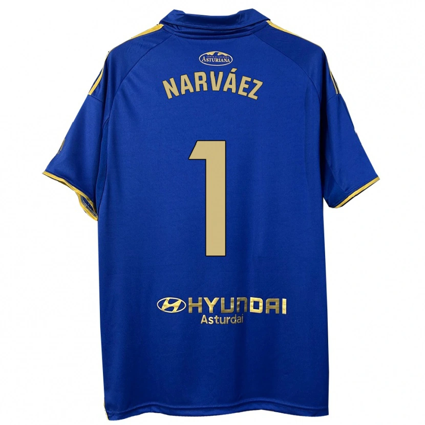 Danxen Kinder Miguel Narváez #1 Blau Gold Heimtrikot Trikot 2025/26 T-Shirt Österreich