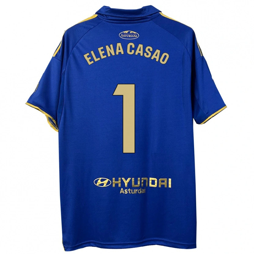 Danxen Kinder Elena Casao López #1 Blau Gold Heimtrikot Trikot 2025/26 T-Shirt Österreich