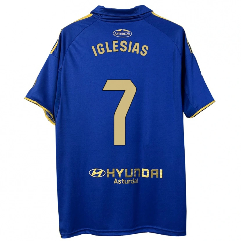 Danxen Kinder María Iglesias Orviz #7 Blau Gold Heimtrikot Trikot 2025/26 T-Shirt Österreich
