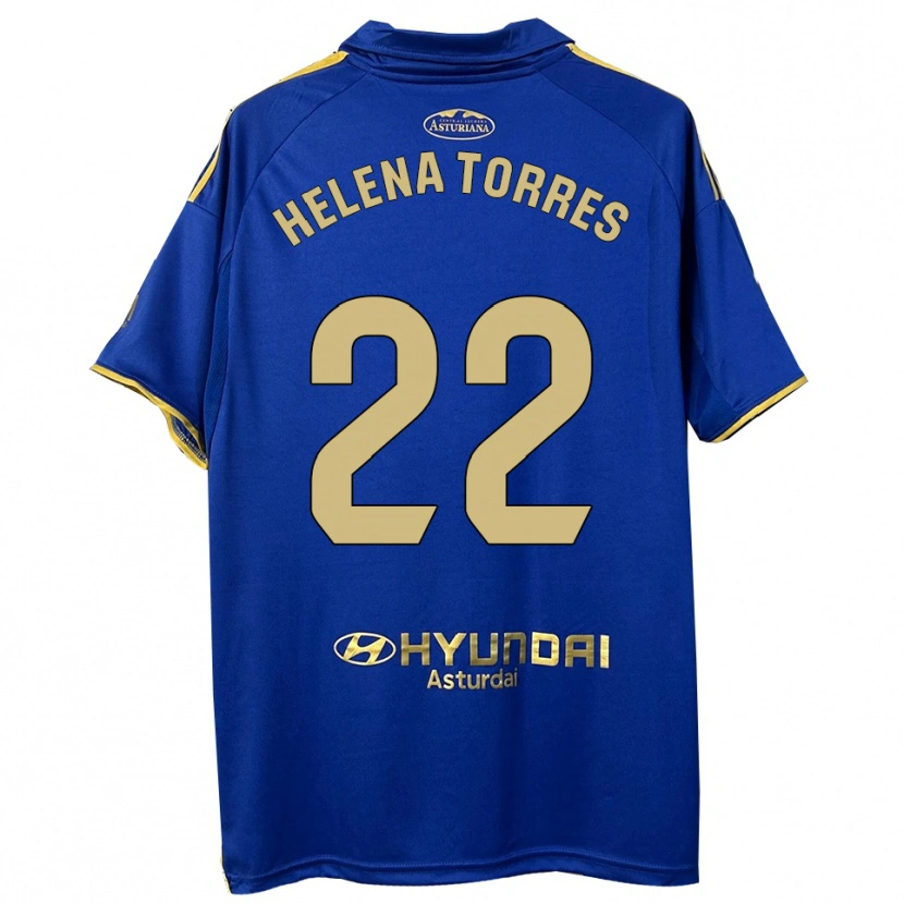 Danxen Kinder Helena Torres Maiquez #22 Blau Gold Heimtrikot Trikot 2025/26 T-Shirt Österreich
