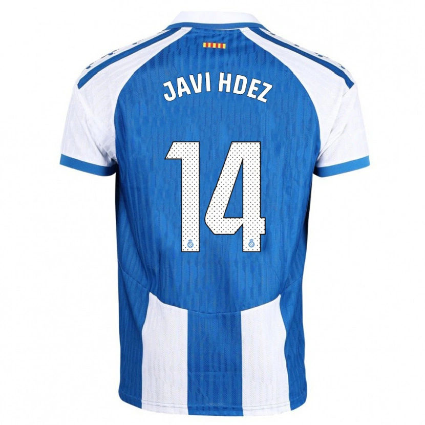 Danxen Kinder Javi Hernández #14 Blau Weiß Heimtrikot Trikot 2025/26 T-Shirt Österreich