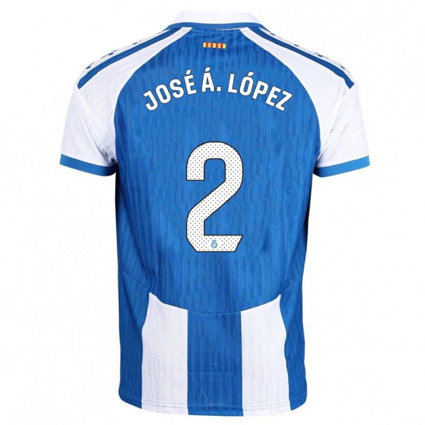 Danxen Kinder José Ángel López #2 Blau Weiß Heimtrikot Trikot 2025/26 T-Shirt Österreich