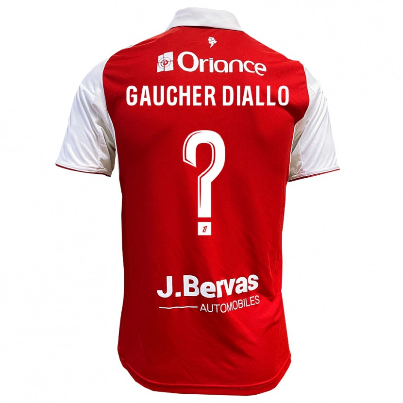 Danxen Kinder Coumba Gaucher Diallo #0 Rot Weiß Heimtrikot Trikot 2025/26 T-Shirt Österreich