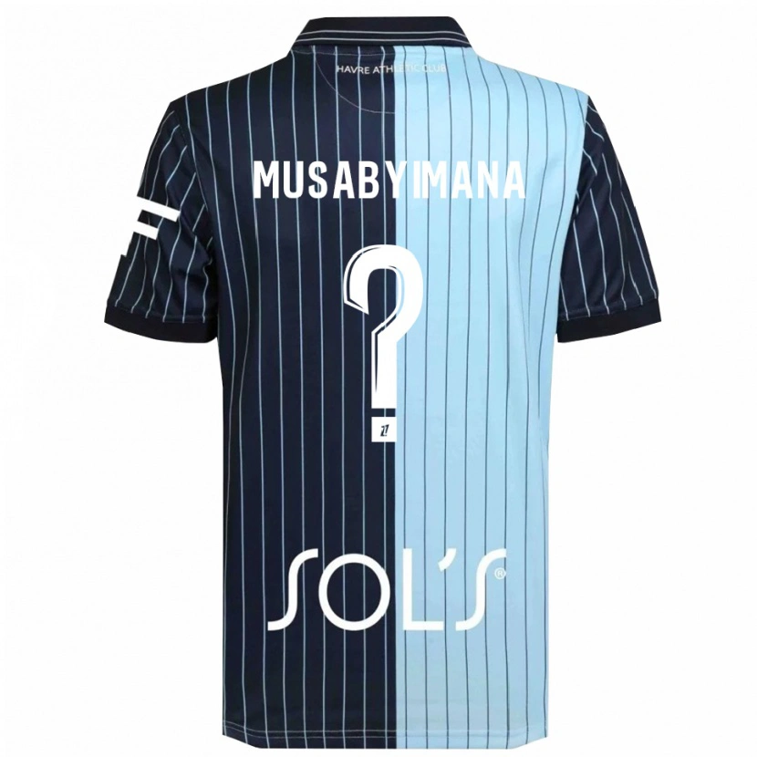 Danxen Kinder Thierry Musabyimana #0 Marine Himmelblau Heimtrikot Trikot 2025/26 T-Shirt Österreich