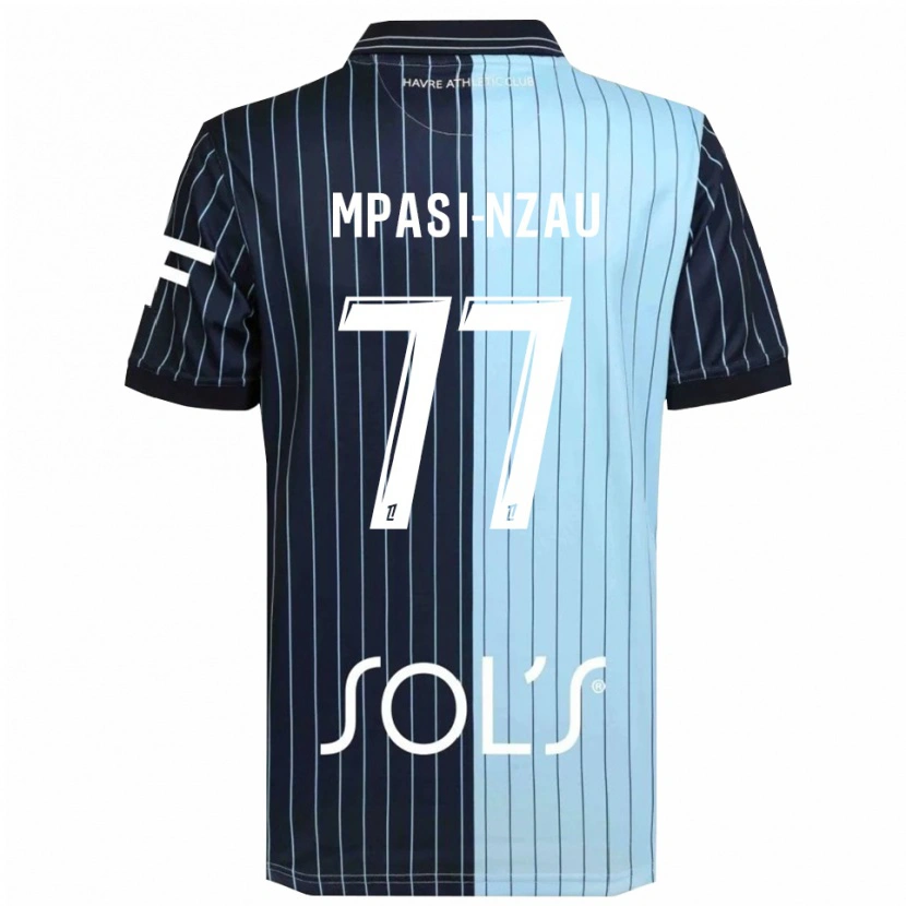 Danxen Kinder Lionel Mpasi-Nzau #77 Marine Himmelblau Heimtrikot Trikot 2025/26 T-Shirt Österreich