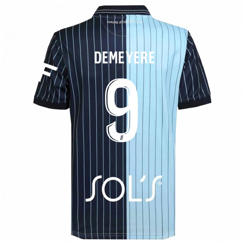 Danxen Kinder Silke Demeyere #9 Marine Himmelblau Heimtrikot Trikot 2025/26 T-Shirt Österreich