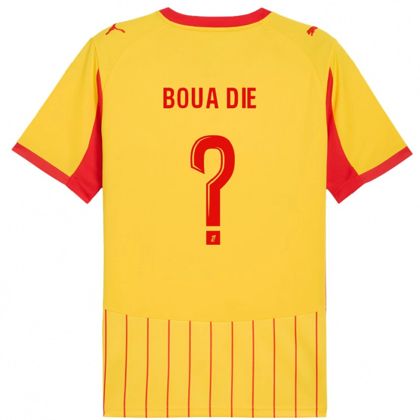 Danxen Kinder Hervé Boua Dié #0 Gelb Rot Heimtrikot Trikot 2025/26 T-Shirt Österreich