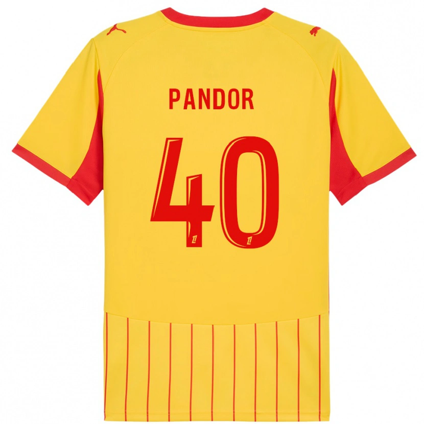 Danxen Kinder Yannick Pandor #40 Gelb Rot Heimtrikot Trikot 2025/26 T-Shirt Österreich