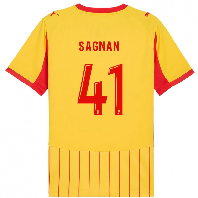 Danxen Kinder Souleymane Sagnan #41 Gelb Rot Heimtrikot Trikot 2025/26 T-Shirt Österreich