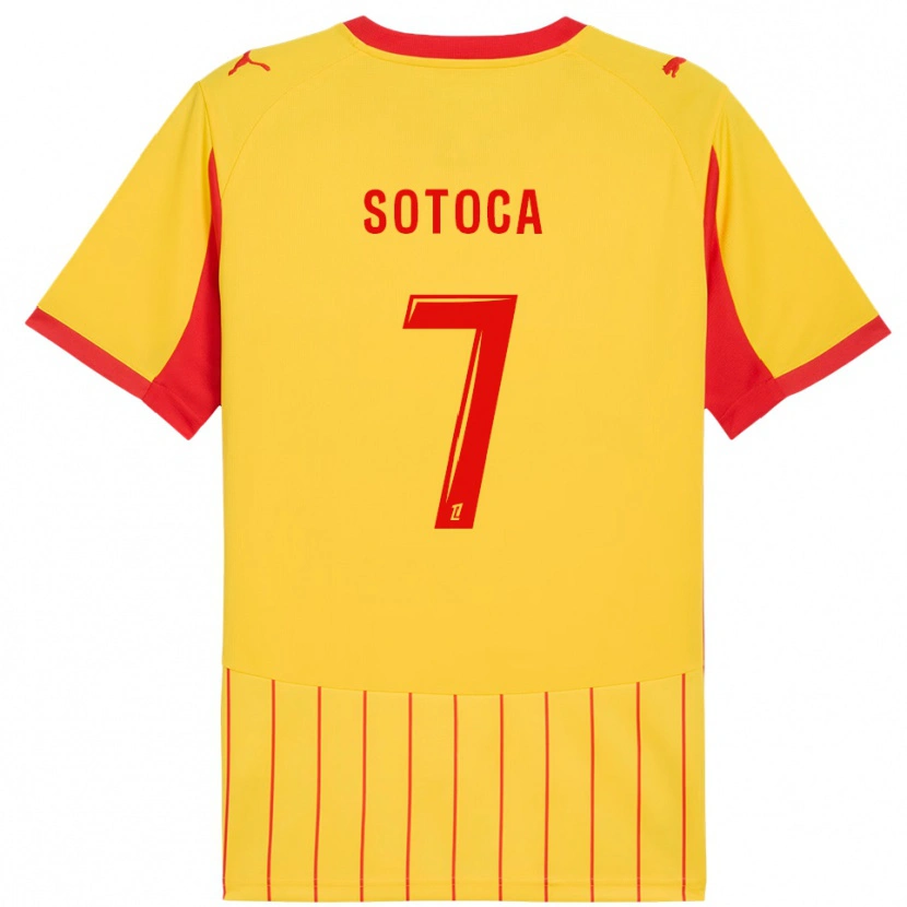 Danxen Kinder Florian Sotoca #7 Gelb Rot Heimtrikot Trikot 2025/26 T-Shirt Österreich