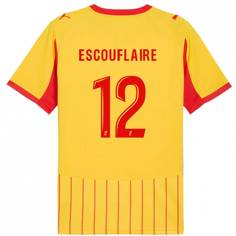 Danxen Kinder Mattéo Escouflaire #12 Gelb Rot Heimtrikot Trikot 2025/26 T-Shirt Österreich
