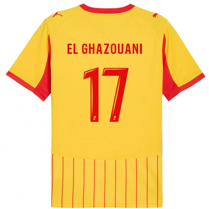 Danxen Kinder Fatima El Ghazouani #17 Gelb Rot Heimtrikot Trikot 2025/26 T-Shirt Österreich