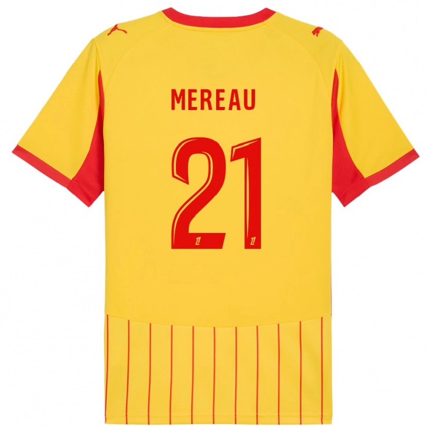 Danxen Kinder Alizée Mereau #21 Gelb Rot Heimtrikot Trikot 2025/26 T-Shirt Österreich