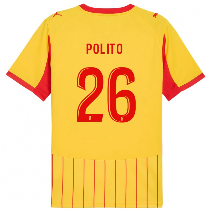 Danxen Kinder Carla Polito #26 Gelb Rot Heimtrikot Trikot 2025/26 T-Shirt Österreich