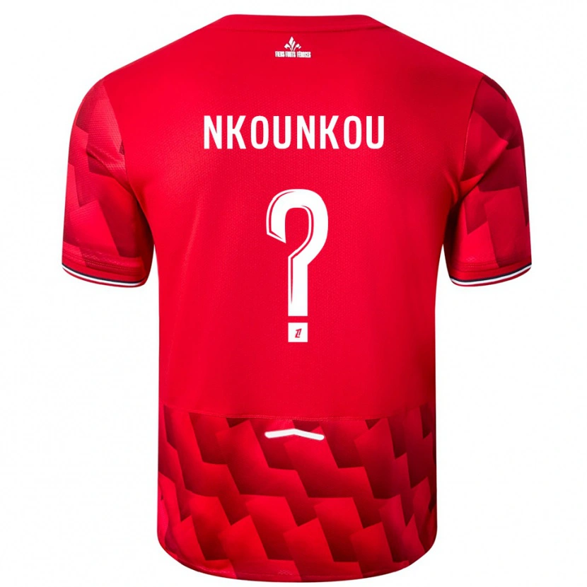 Danxen Kinder Evrack Nkounkou #0 Rot Weiß Heimtrikot Trikot 2025/26 T-Shirt Österreich