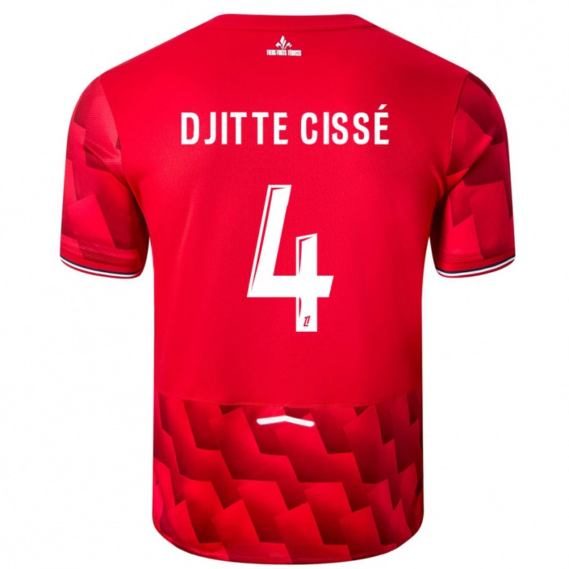 Danxen Kinder Babacar Djitte Cissé #4 Rot Weiß Heimtrikot Trikot 2025/26 T-Shirt Österreich