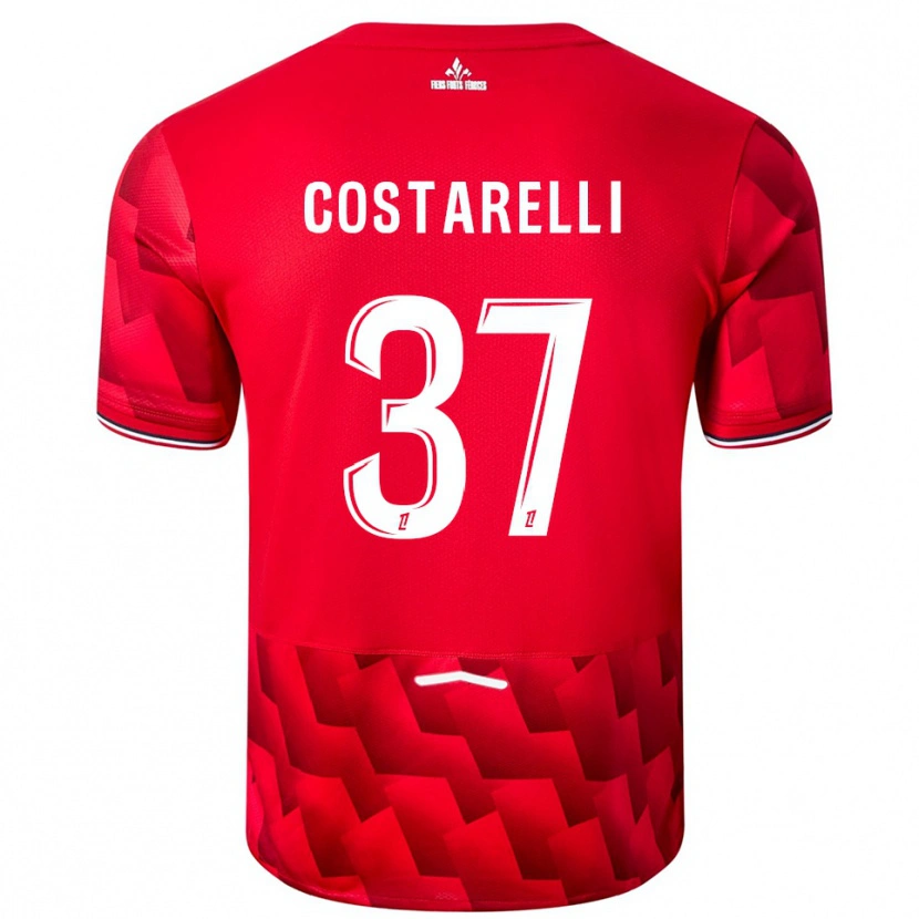 Danxen Kinder Morgan Costarelli #37 Rot Weiß Heimtrikot Trikot 2025/26 T-Shirt Österreich
