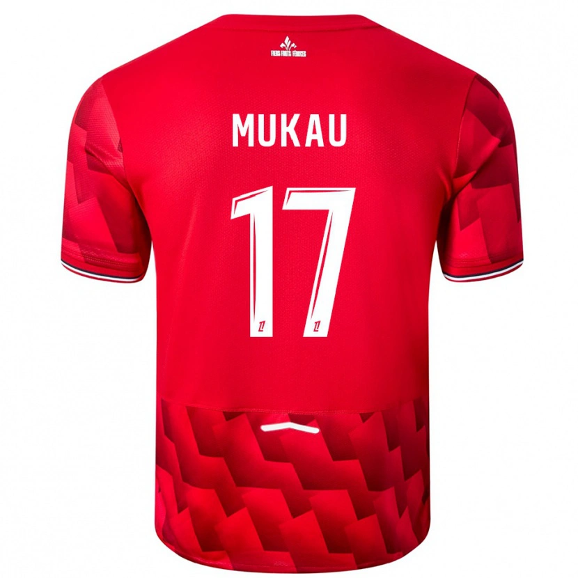 Danxen Kinder Ngal'ayel Mukau #17 Rot Weiß Heimtrikot Trikot 2025/26 T-Shirt Österreich