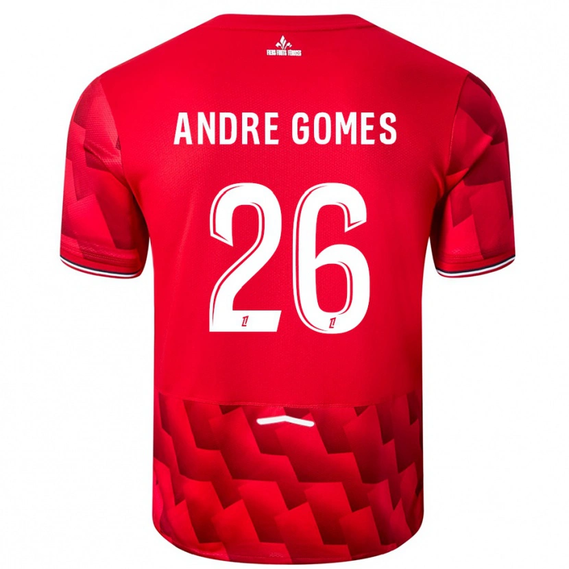 Danxen Kinder André Gomes #26 Rot Weiß Heimtrikot Trikot 2025/26 T-Shirt Österreich