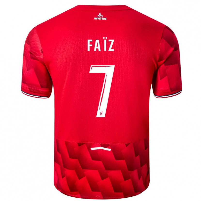 Danxen Kinder Adame Faïz #7 Rot Weiß Heimtrikot Trikot 2025/26 T-Shirt Österreich