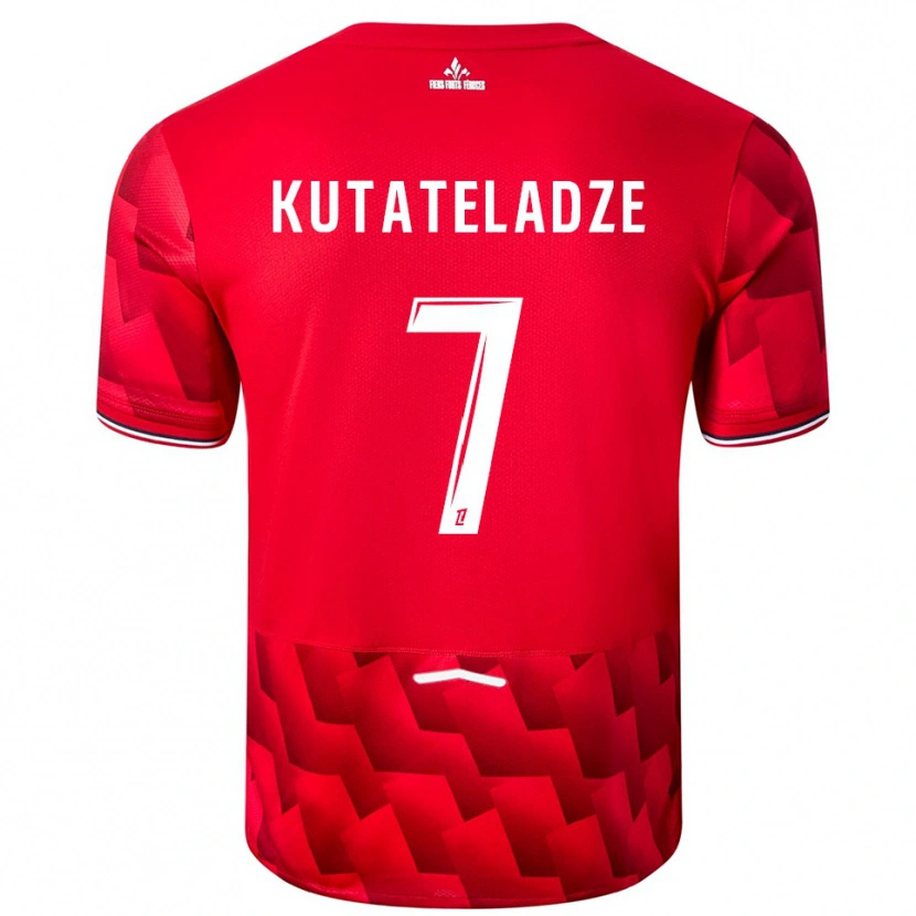 Danxen Kinder Alexandre Kutateladze #7 Rot Weiß Heimtrikot Trikot 2025/26 T-Shirt Österreich