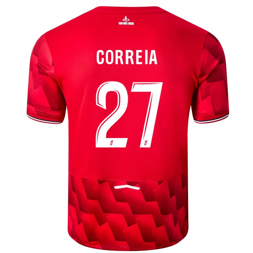 Danxen Kinder Félix Correia #27 Rot Weiß Heimtrikot Trikot 2025/26 T-Shirt Österreich